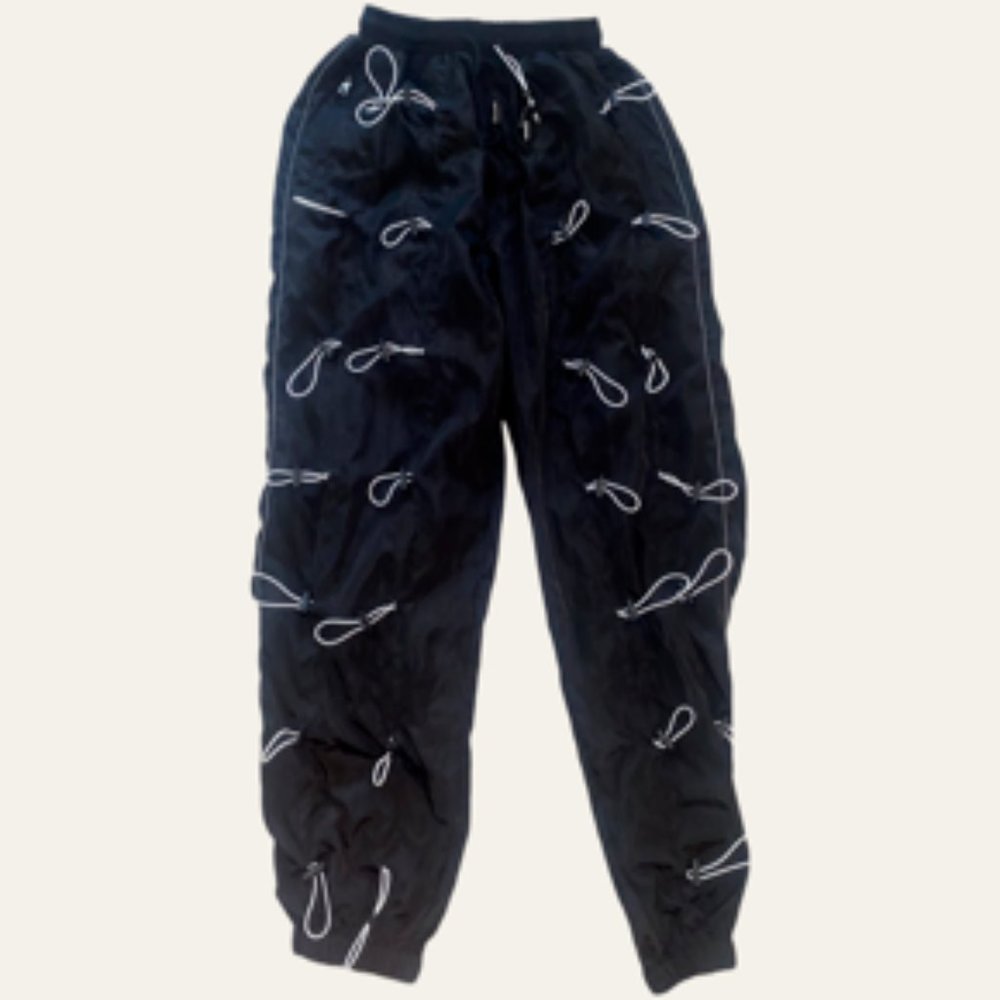 Black Bungee Cord Pants